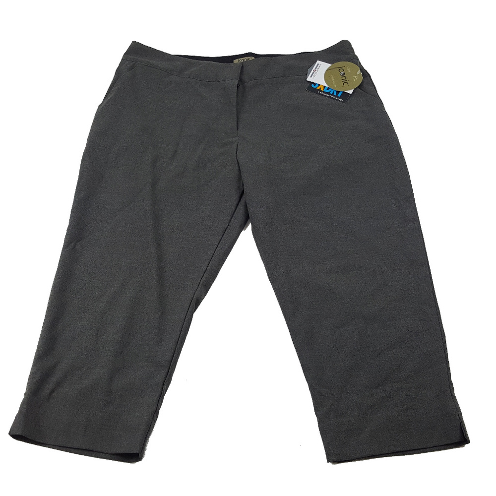 Iconic 3XDRY  Women's City Capri Pant Gray sz 16
